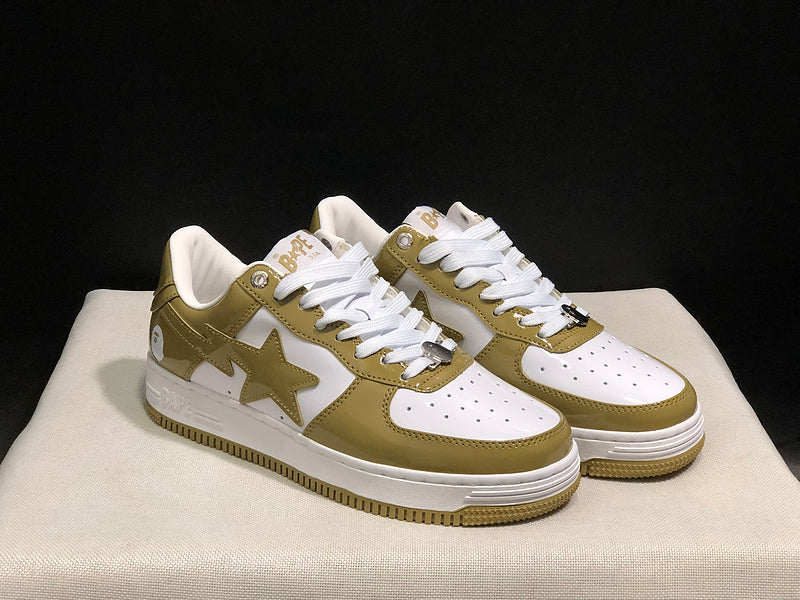 BAPE STA Low-Top Sneaker – White / Gold