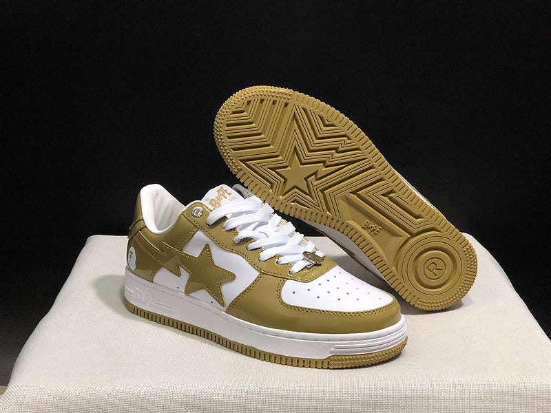 BAPE STA Low-Top Sneaker – White / Gold