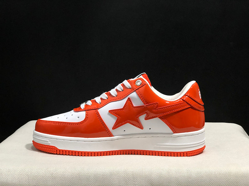 BAPE STA Low-Top Sneaker – White / Orange