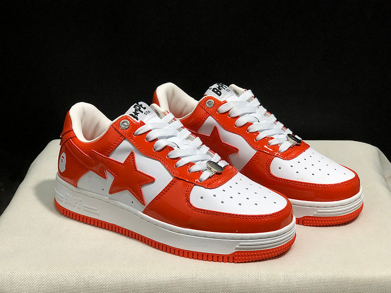 BAPE STA Low-Top Sneaker – White / Orange