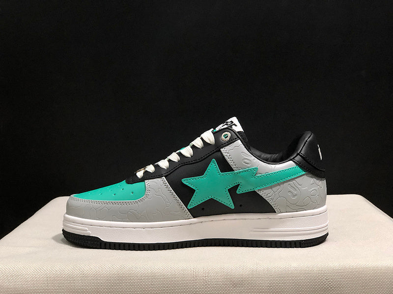 BAPE STA Low-Top Sneaker – Grey / Black / Teal