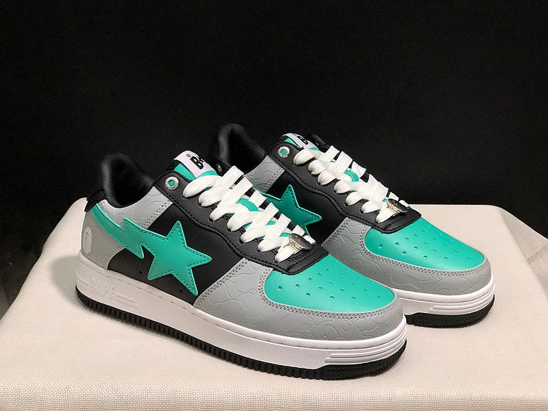 BAPE STA Low-Top Sneaker – Grey / Black / Teal