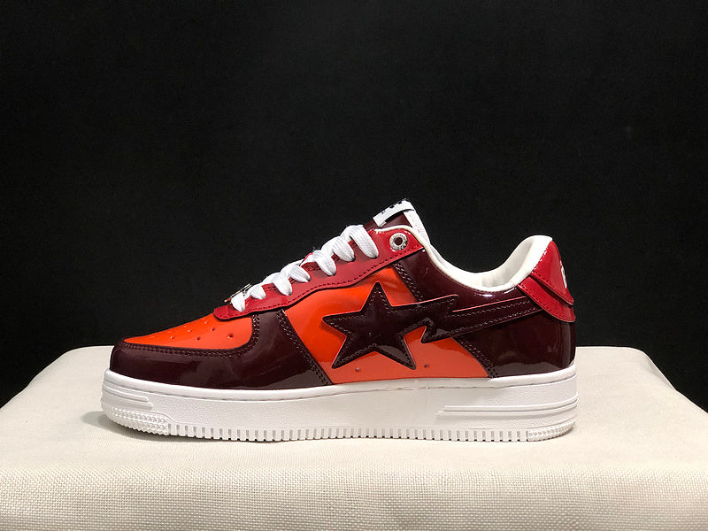 BAPE STA Low-Top Sneaker – Red / Burgundy