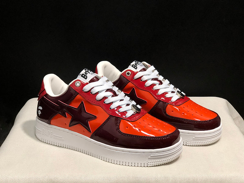 BAPE STA Low-Top Sneaker – Red / Burgundy