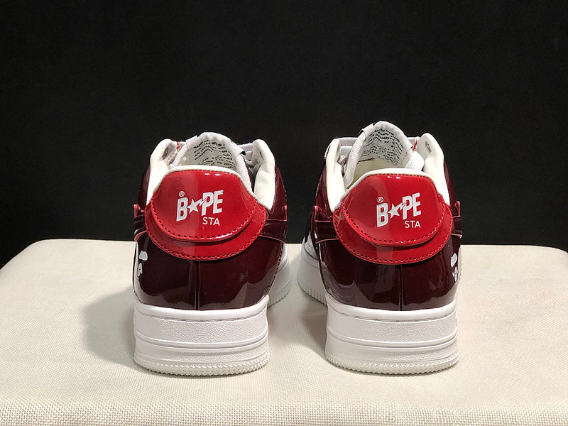 BAPE STA Low-Top Sneaker – Red / Burgundy
