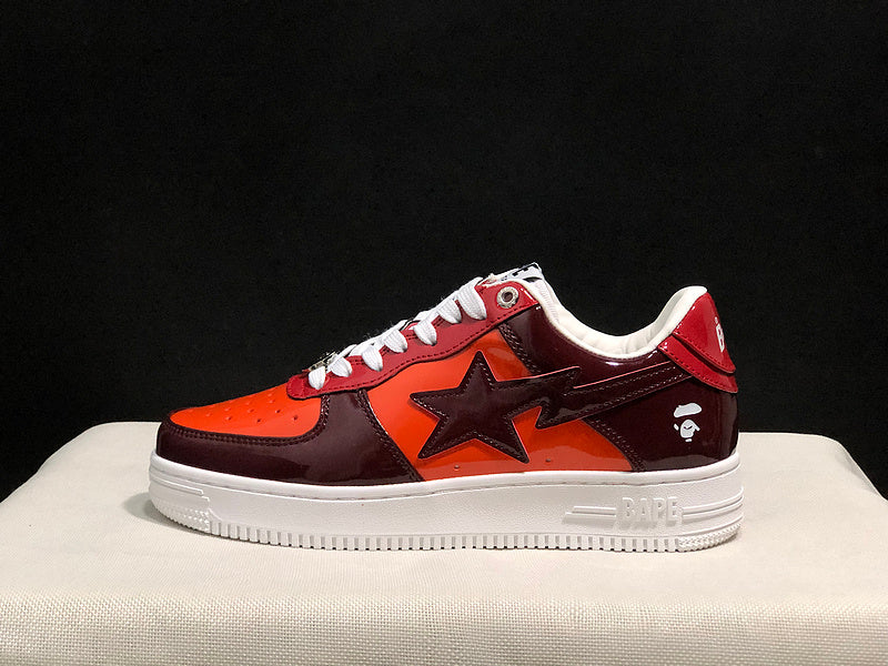 BAPE STA Low-Top Sneaker – Red / Burgundy