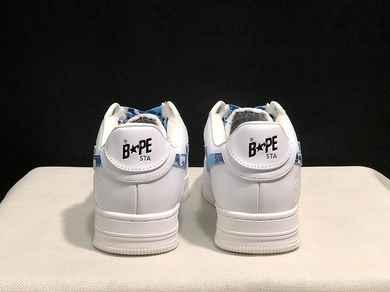 BAPE Sta Low 'Blue Camo' | White & Blue Camouflage Low-Top Sneaker