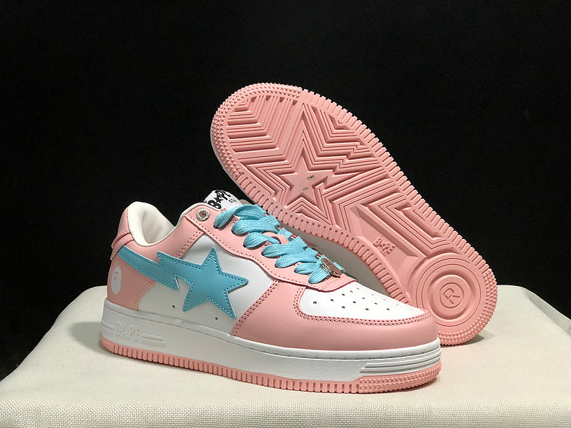 BAPE STA Low-Top Sneaker – Pink / Baby Blue
