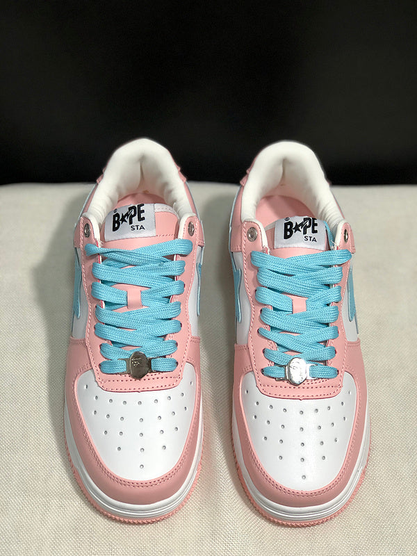 BAPE STA Low-Top Sneaker – Pink / Baby Blue