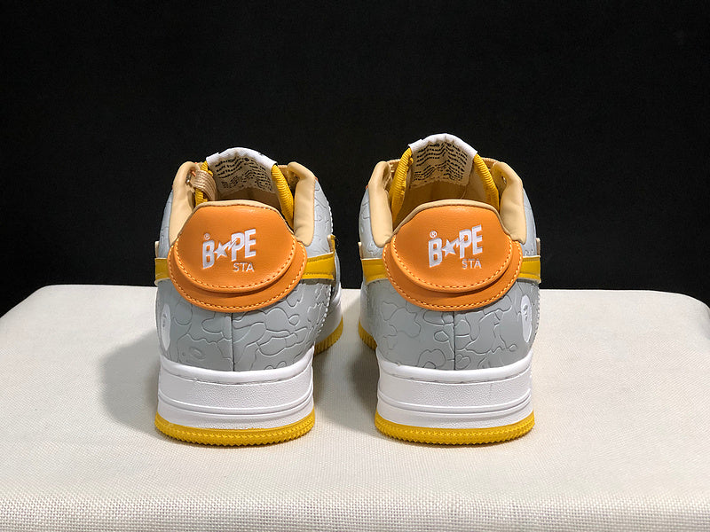 BAPE STA Low-Top Sneaker – Yellow / Grey / Brown