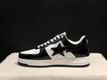 BAPE STA Low-Top Sneaker – Black / White Patent