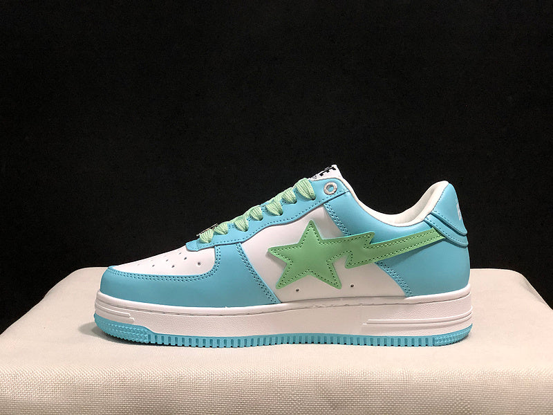 BAPE STA Low-Top Sneaker – Sky Blue / Lime Green