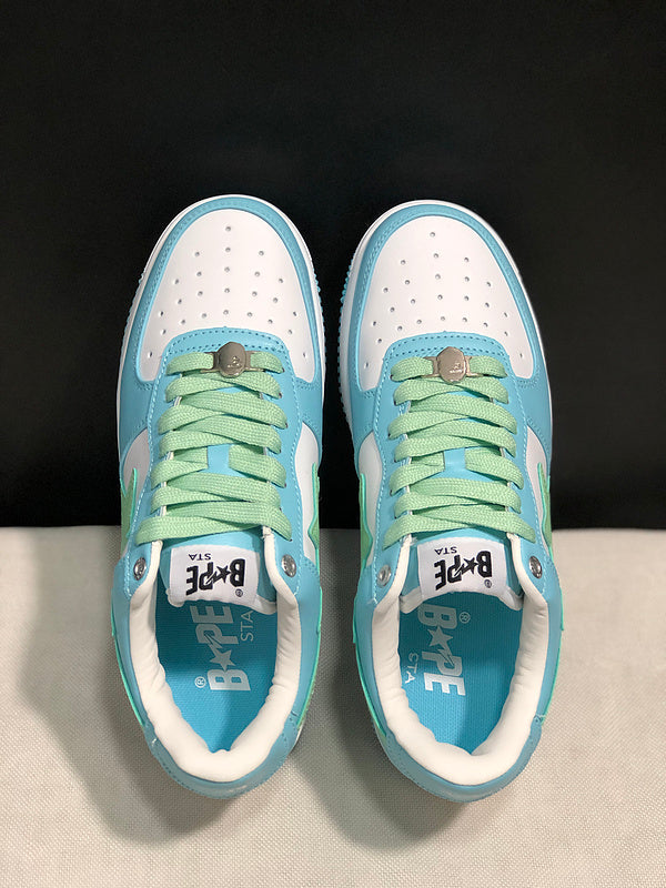 BAPE STA Low-Top Sneaker – Sky Blue / Lime Green