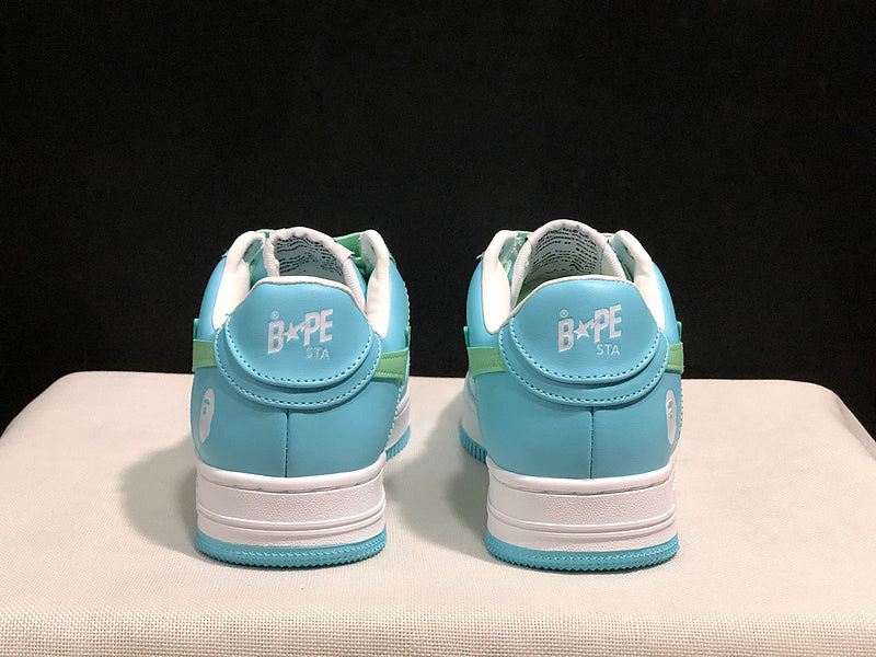 BAPE STA Low-Top Sneaker – Sky Blue / Lime Green