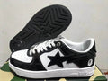 BAPE Sta Low 'Black/White' | Patent Leather Star Panel Low-Top Sneaker