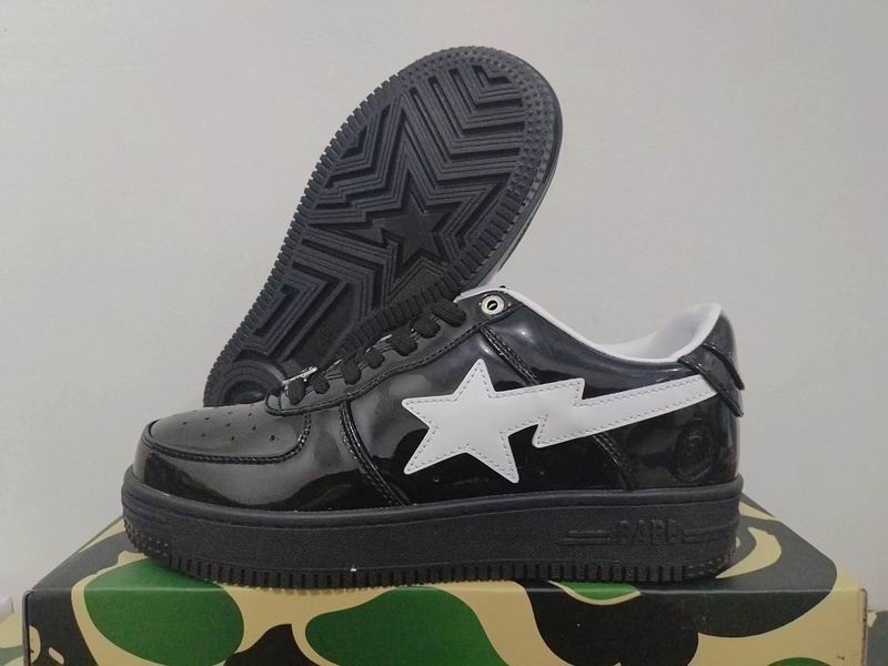 BAPE Sta Low 'Neon Green' | Volt Green & Black Patent Leather Low-Top Sneaker