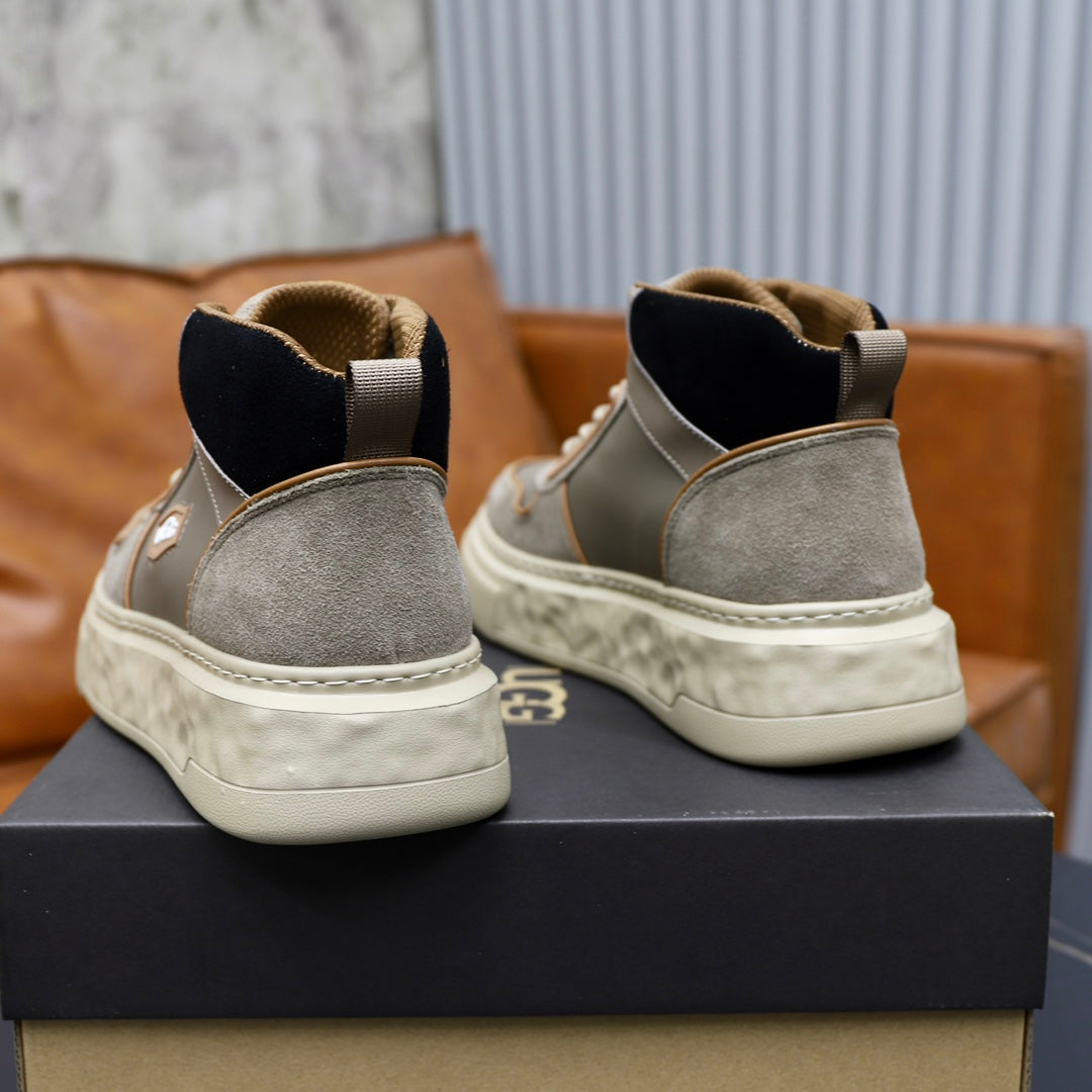 UGG Men's Suede High-Top Platform Sneaker – Grey/Taupe