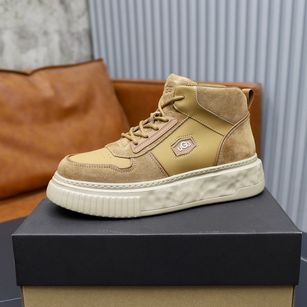 UGG Men's Suede High-Top Platform Sneaker – Wheat/Camel