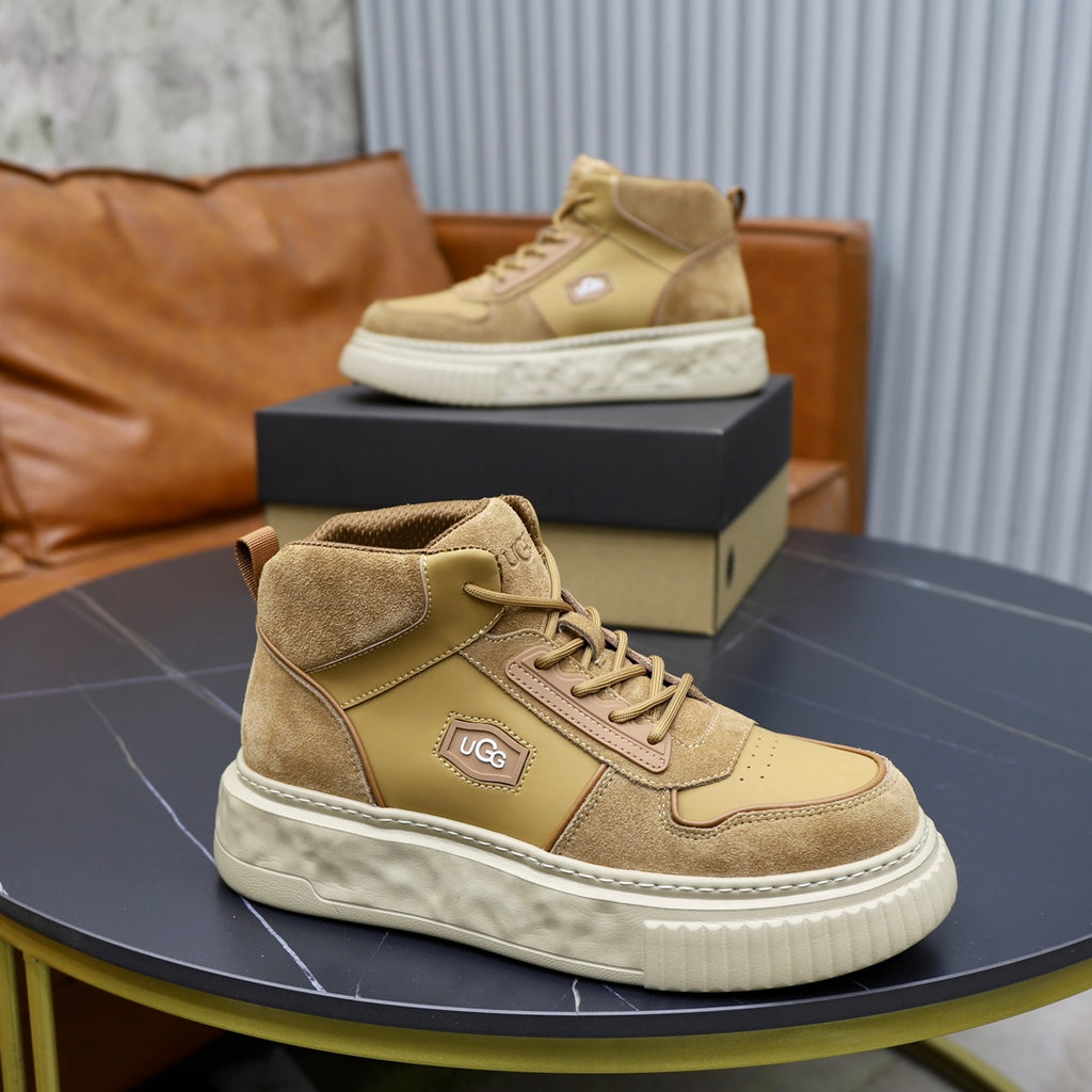 UGG Men's Suede High-Top Platform Sneaker – Wheat/Camel