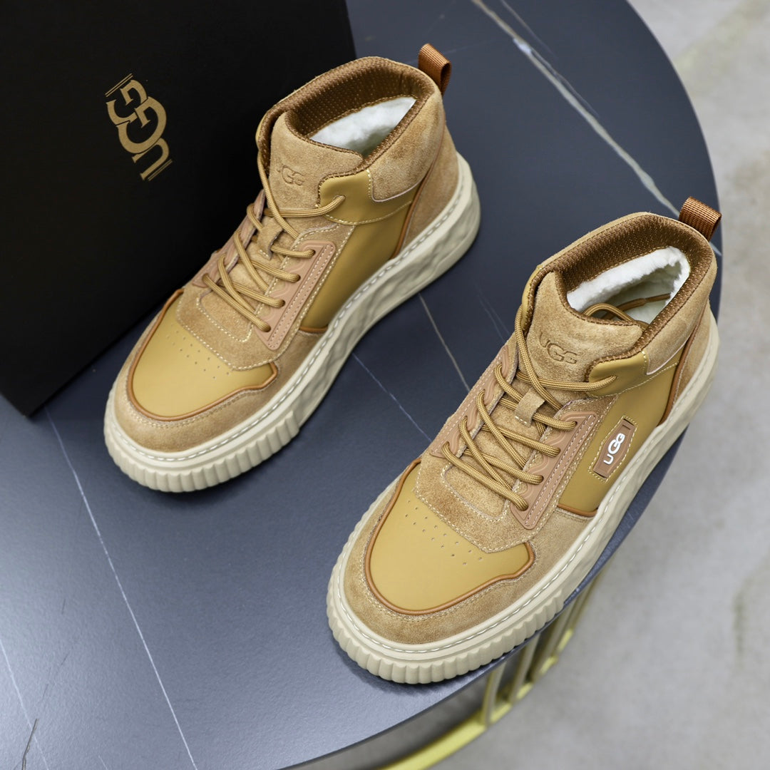 UGG Men's Suede High-Top Platform Sneaker – Wheat/Camel