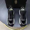 UGG Men's Leather Low-Top Runner Sneaker – Black