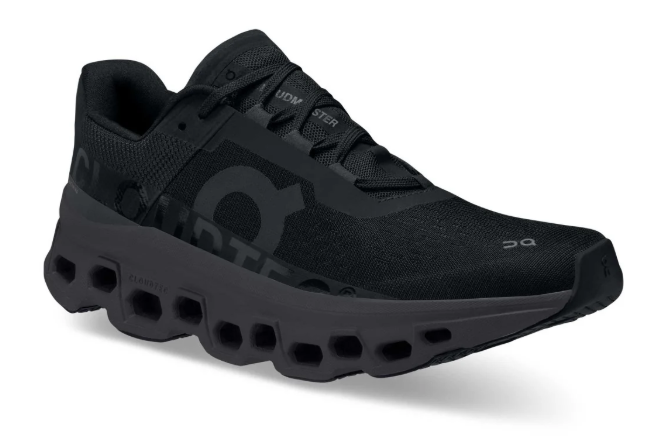 On Women's Cloudmonster Running Shoe – Black/Magnet