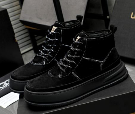 UGG Men's Suede High-Top Platform Sneaker – Black