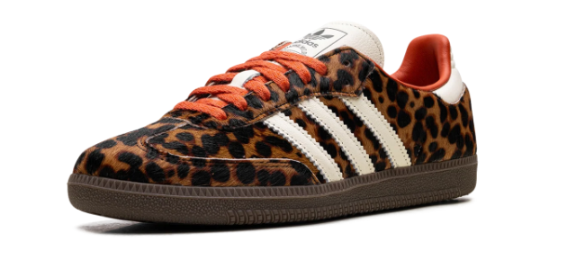Adidas Women's Samba OG Sneaker – Leopard Pack (Cream/Orange)