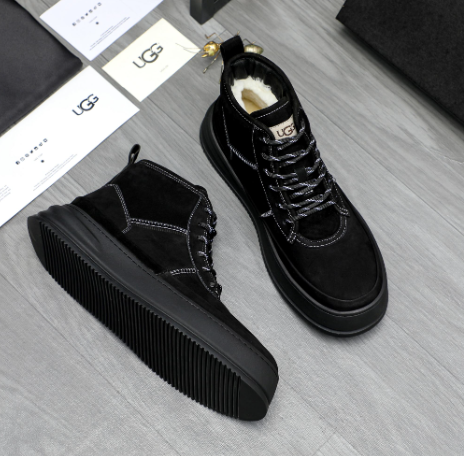 UGG Men's Suede High-Top Platform Sneaker – Black