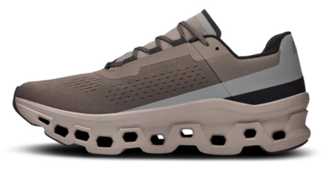 On Men's Cloudmonster Running Shoe – Cinder/Fog