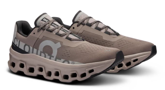On Men's Cloudmonster Running Shoe – Cinder/Fog